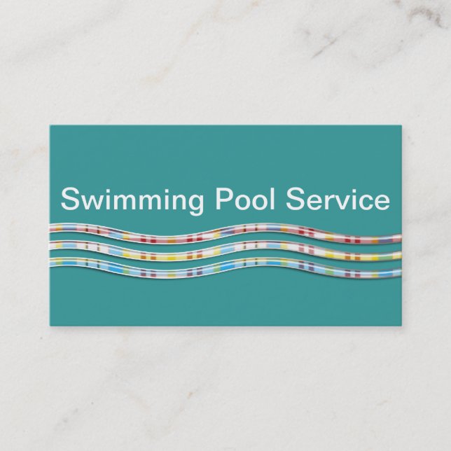 Cartes de visite de service de piscine (Devant)