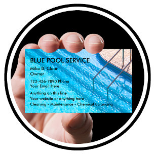 Cartes de visite de service de piscine