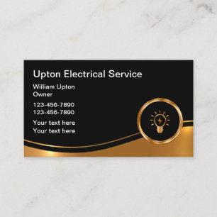 Cartes de visite de service électrique classique