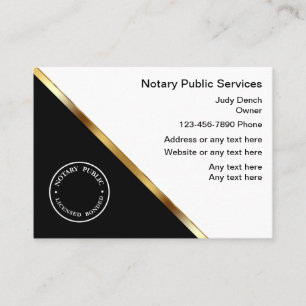 Cartes de visite de service notaire classique