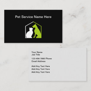 Cartes de visite de service pour animaux de compag