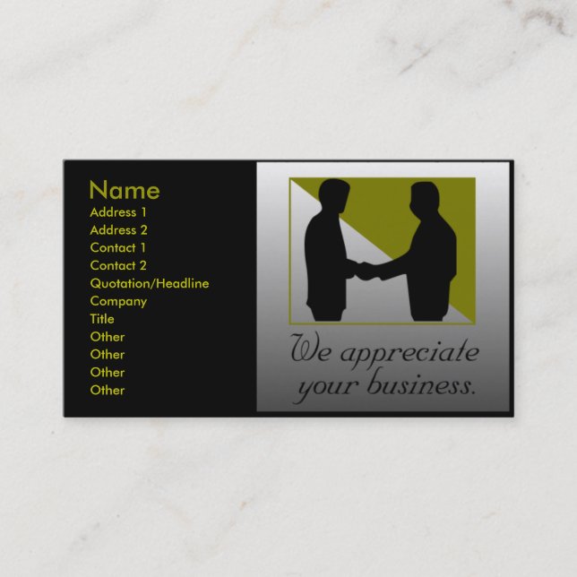 Cartes de visite de services professionnels (Devant)