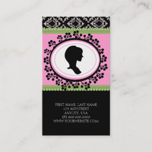 Cartes de visite de silhouette chic