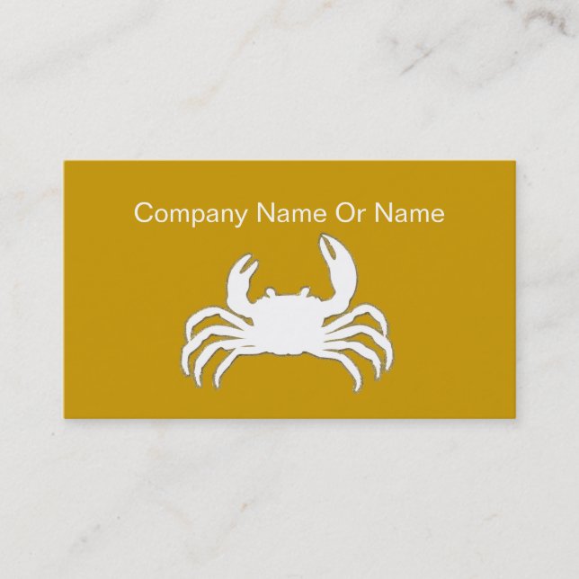 Cartes de visite de silhouette de crabe (Devant)