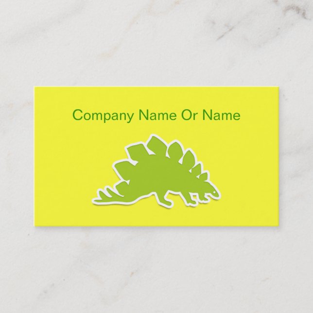 Cartes de visite de silhouette de dinosaure (Devant)