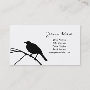 Cartes de visite de silhouette d'oiseau