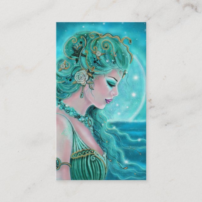 Cartes de visite De Sirène Lune Par Renee Lavoie (Devant)