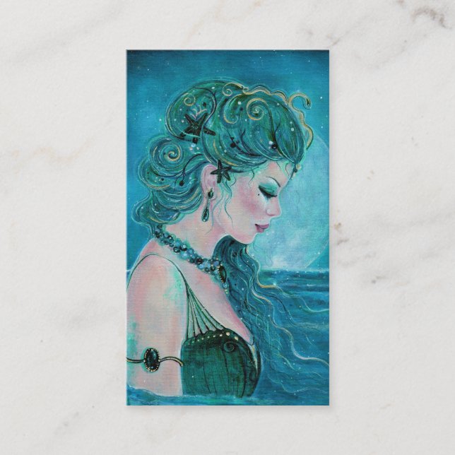 Cartes de visite De Sirène Lune Par Renee Lavoie (Devant)
