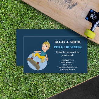 Cartes de visite de skateboard