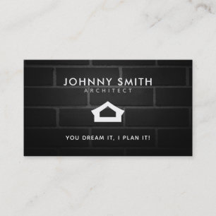 Cartes de visite de slogans d'architecte