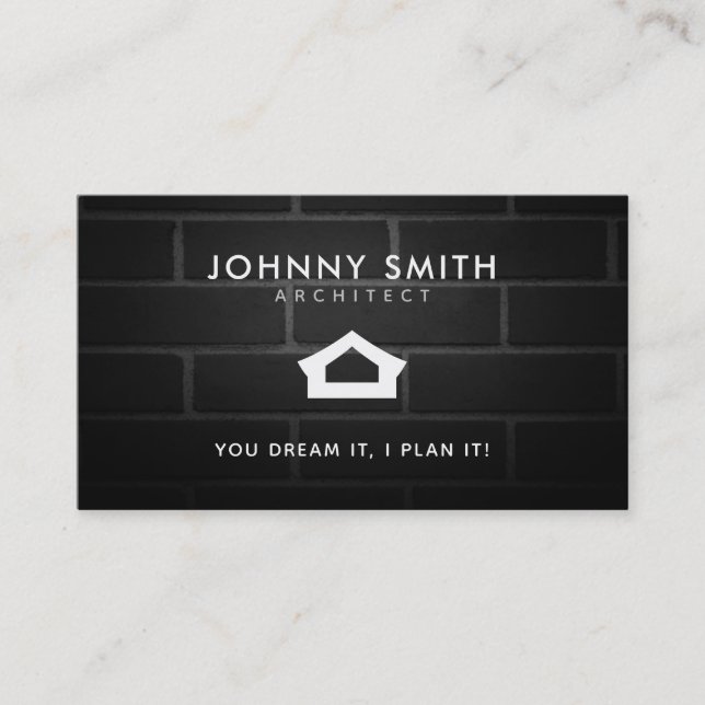 Cartes de visite de slogans d'architecte (Devant)