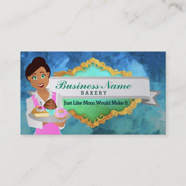 Cartes de visite de slogans de boulangerie (Devant)