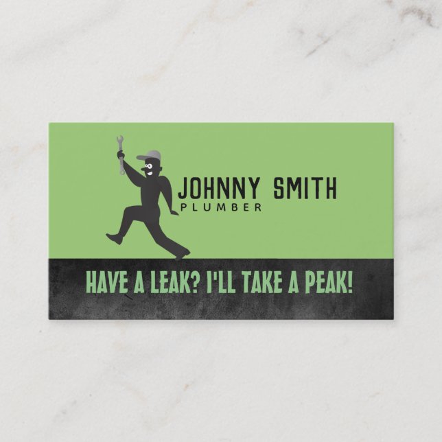 Cartes de visite de slogans de plombier (Devant)