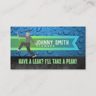 Cartes de visite de slogans de plombier