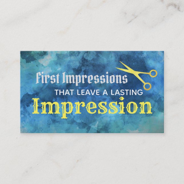 Cartes de visite de slogans de raseur-coiffeur (Devant)