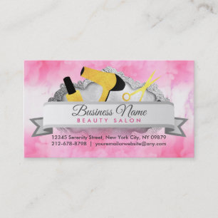 Cartes de visite de slogans de salon de styliste