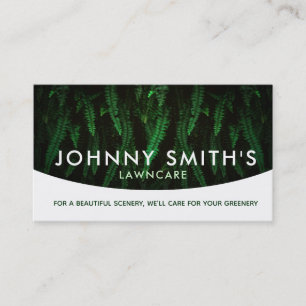 Cartes de visite de slogans de soin de pelouse