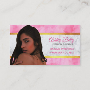 Cartes de visite de slogans de Threader de sourcil