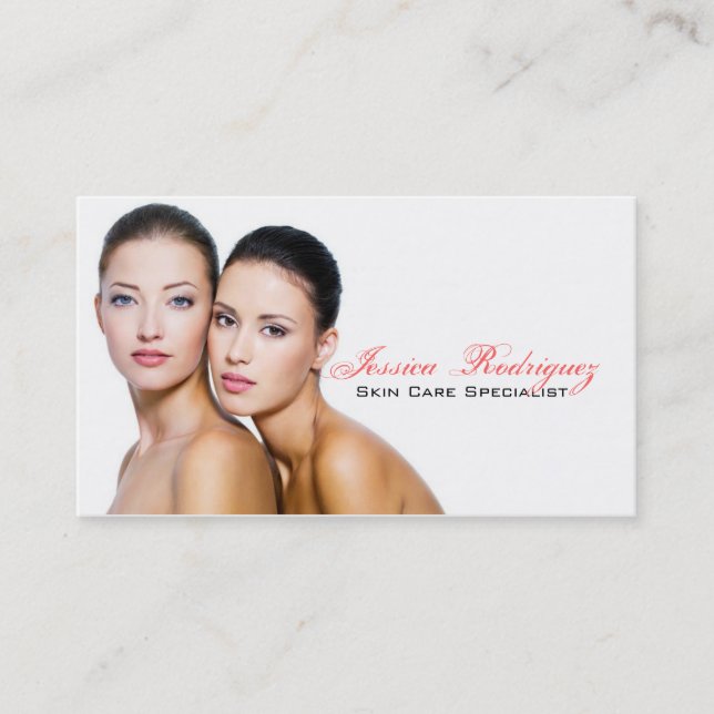 Cartes de visite de soins de la peau de beauté (Devant)