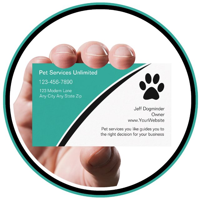 Cartes de visite de soins pour animaux (Créateur téléchargé)