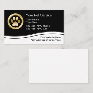 Cartes de visite de soins pour animaux de compagni