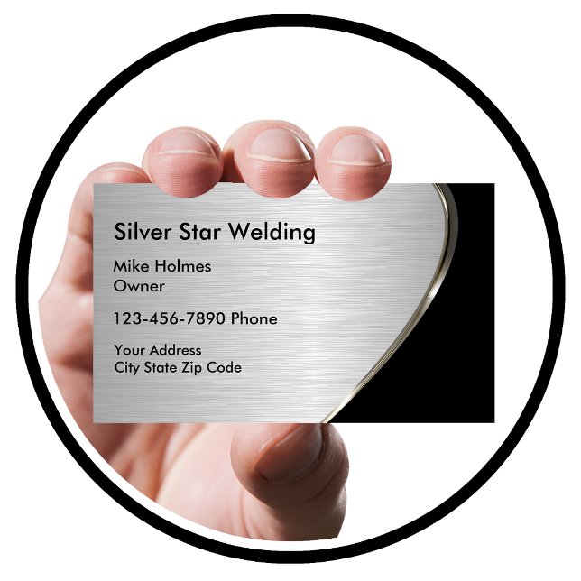 Cartes de visite de soudage de look métallique (Welding Business Cards)