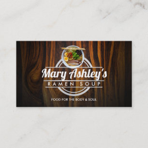 Cartes de visite de soupe Ramen personnalisables