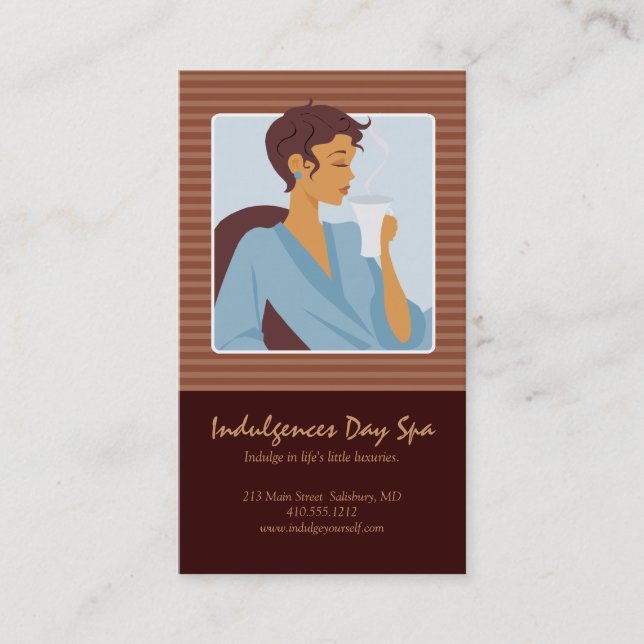 Cartes de visite de spa de jour/cartes de (Devant)