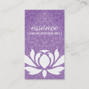 Cartes de visite de spa de jour de damassé
