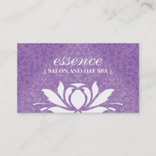 Cartes de visite de spa de jour de damassé