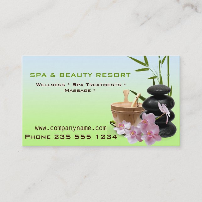 Cartes de visite de SPA et de beauté (Devant)