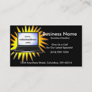 Cartes de visite de Special d'ordinateur portable