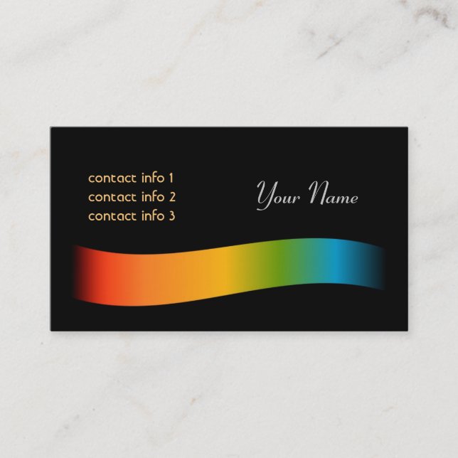 Cartes de visite de spectre de couleur (Devant)