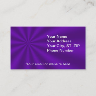 Cartes de visite de Starburst violet coloré
