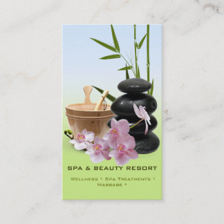 Cartes de visite de station de vacances de SPA et