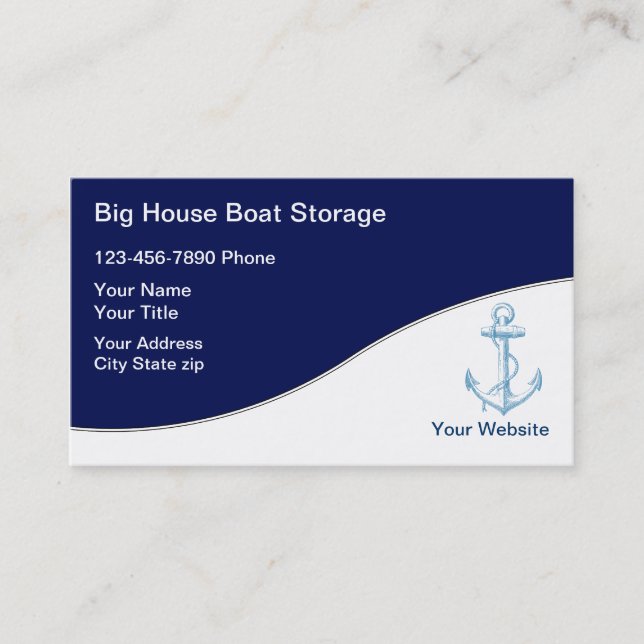 Cartes de visite de stockage de bateau (Devant)