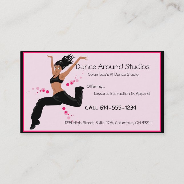 Cartes de visite de studio de danseur ou de danse (Devant)