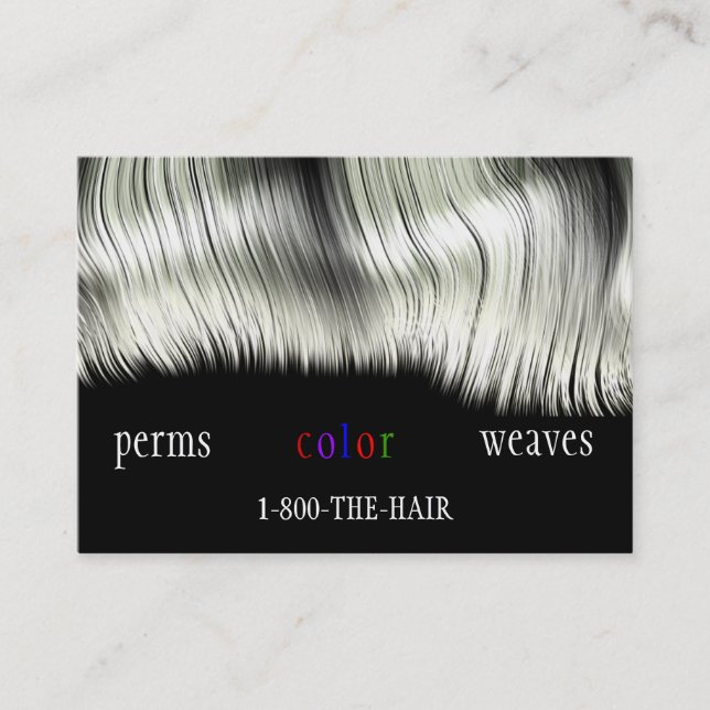 Cartes de visite de style de salon de coiffure (Devant)