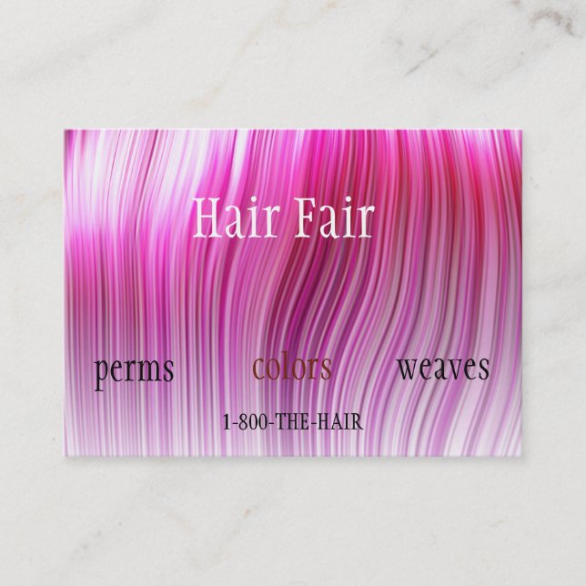 Cartes de visite de style de salon de coiffure (Devant)