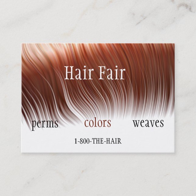Cartes de visite de style de salon de coiffure - (Devant)