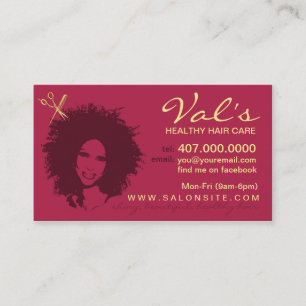 Cartes de visite de styliste d'Afro-américain de