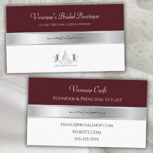 Cartes de visite de styliste de Luxe Crimson Brida