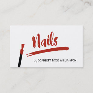 Cartes de visite de styliste de salon de clou