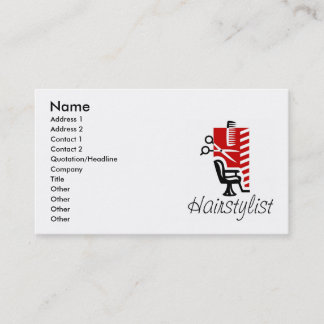 Cartes de visite de styliste en coiffure