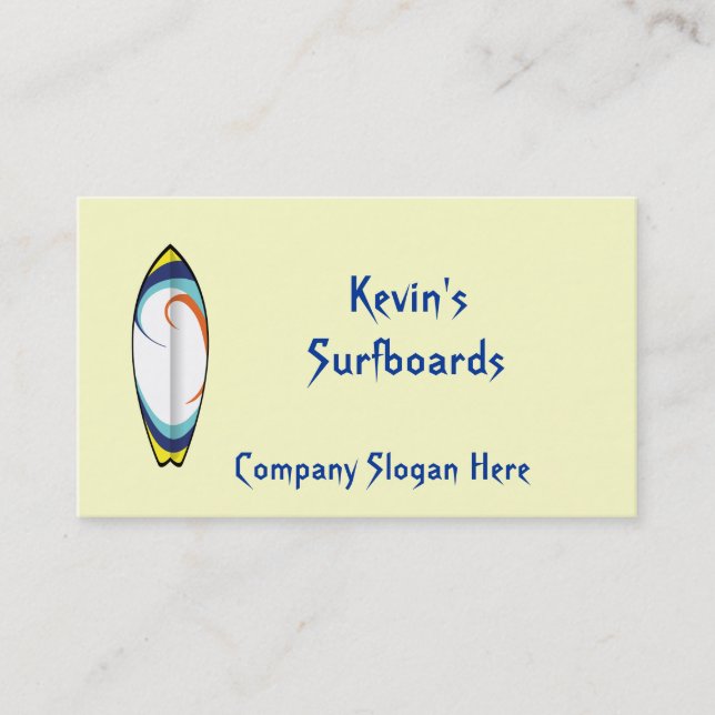 Cartes de visite de surf (Devant)