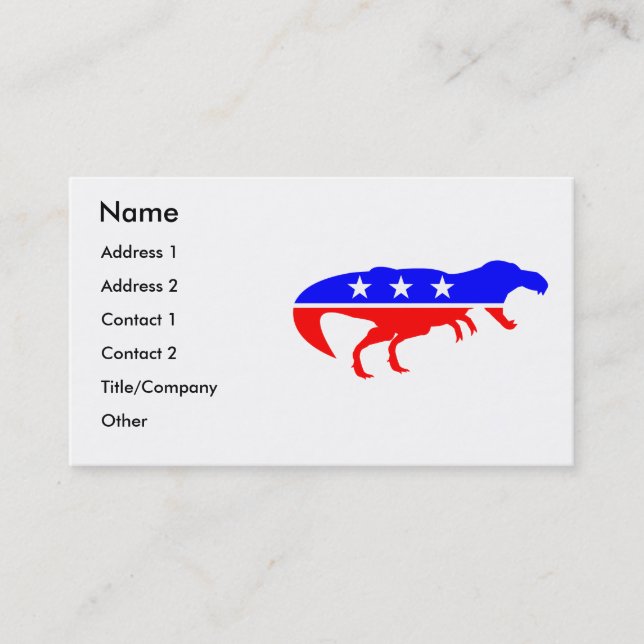 Cartes de visite de T-Rex (Devant)
