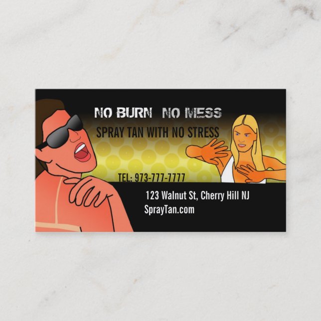 Cartes de visite de Tan de jet (Devant)