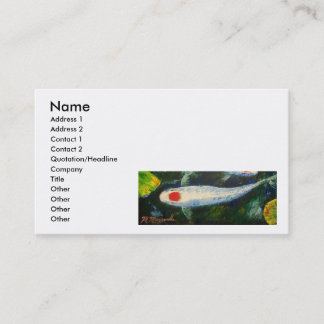 Cartes de visite de Tancho Kohaku Koi