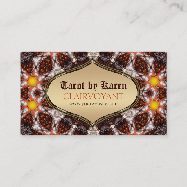 Cartes de visite de Tarot de la déesse Sun Earth (Devant)