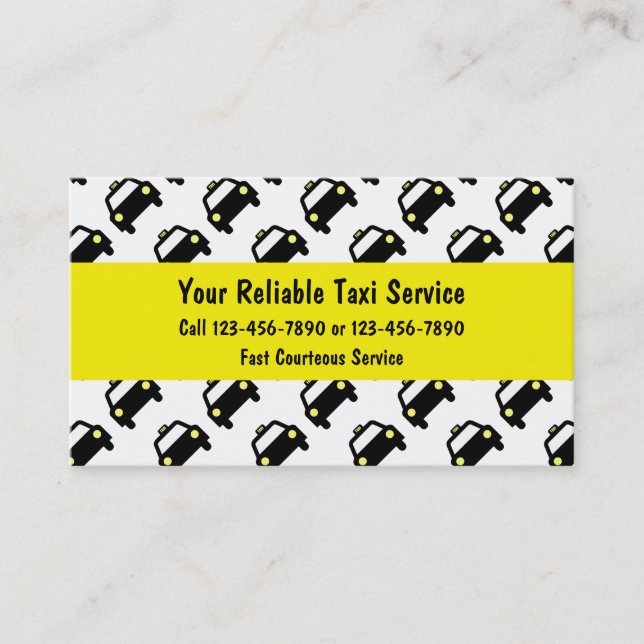 Cartes de visite de taxi (Devant)